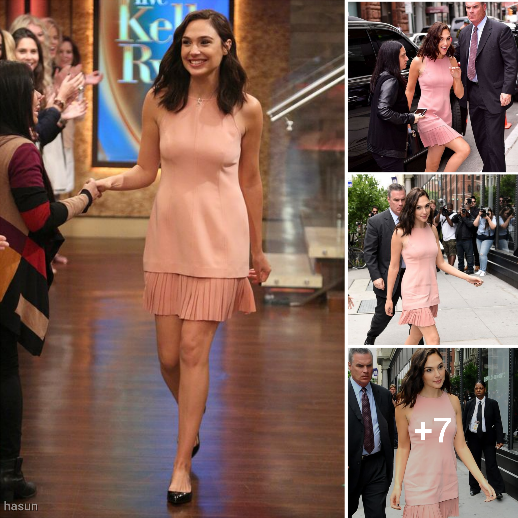 Actress Gal Gadot is seen arriving at Aol Live in Soho