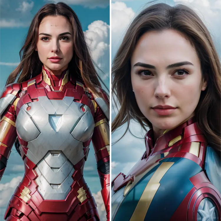 Gal Gadot Embodies Heroic Spirit in Iron Man Armor