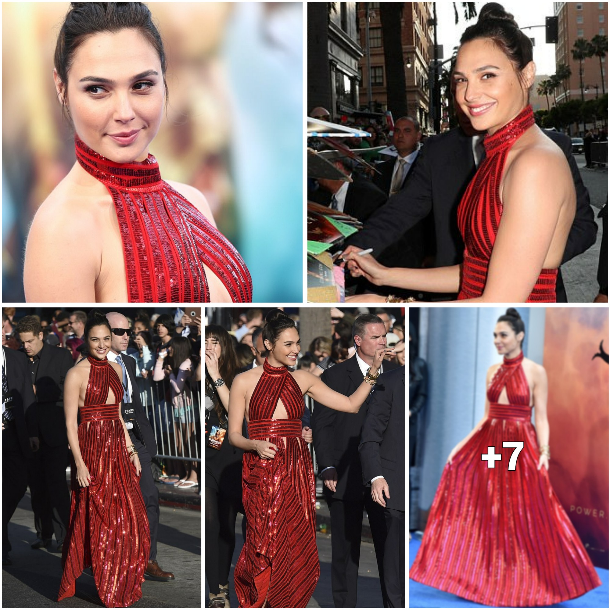 Unveiling the Wonderful Gal Gadot: A Dazzling Red Sequined Givenchy Gown Steals the Show at LA Premiere