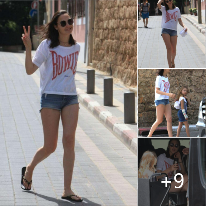 Gal Gadot’s Relaxed Street Style: Jeans Shorts in Tel Aviv