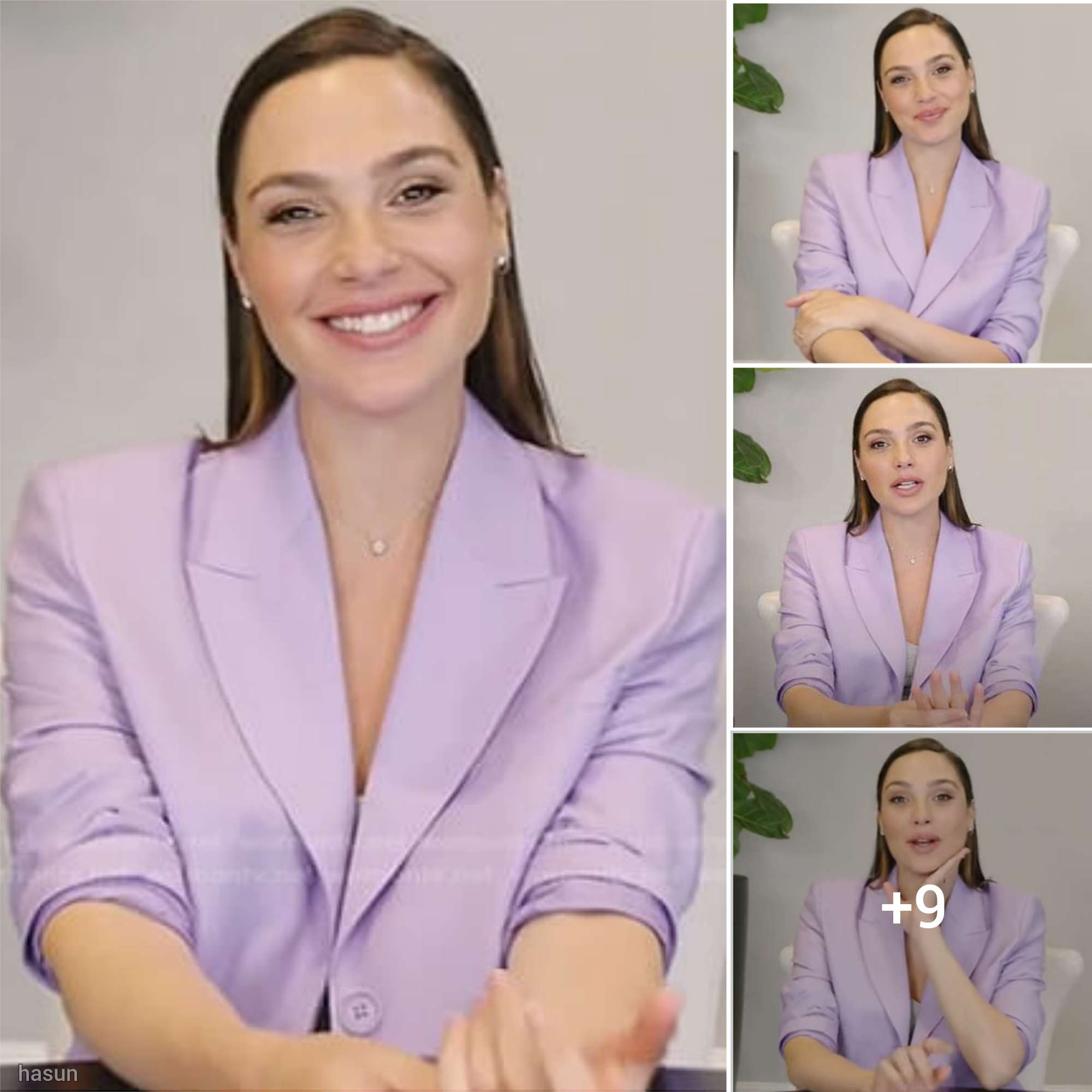 Gal Gadot Dazzles in Purple Vest with a Charismatic Smile