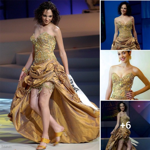 Radiant with victory: Gal Gadot stands out at the Miss Israel 2004 beauty contest ‎ ‎