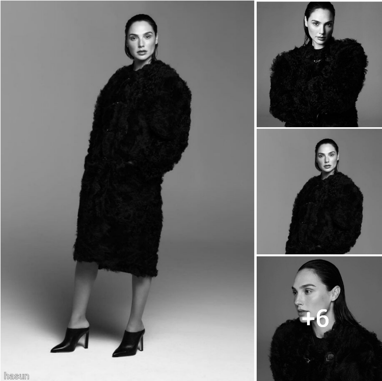 Gal Gadot looks mysterious in black outfits