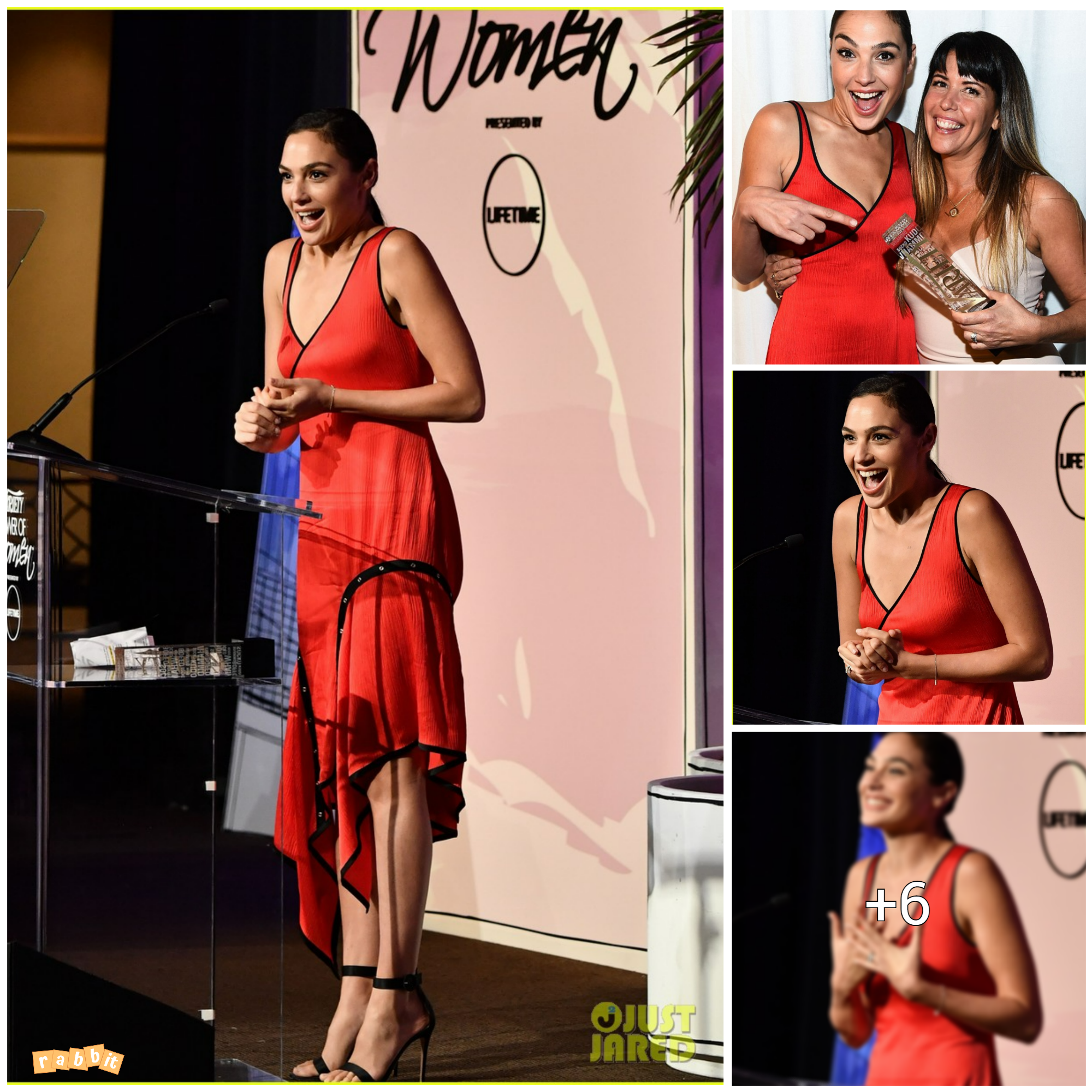 Fierce in Red: Gal Gadot Stuns in Crimson Dress as She Pays Tribute to Wonder Woman Director Patty Jenkins at Variety’s Power of Women Affair