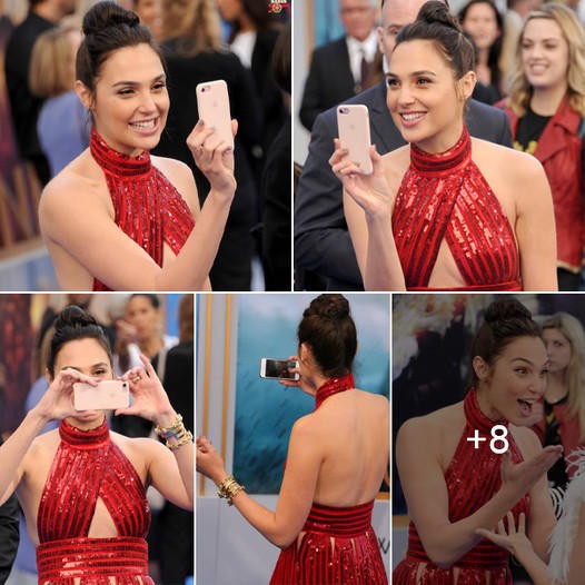 Gal Gadot Was Like A Child When She Freely Explored Her Phone Right At The “Wonder Woman” Premiere. ‎ ‎