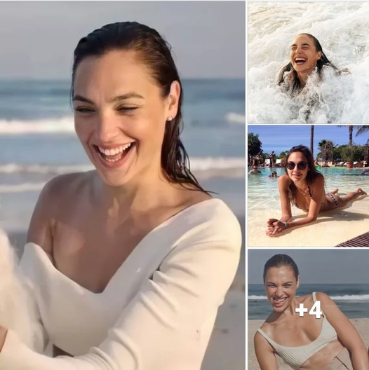 Gal gadot is so charming by the beach with a beautiful smile ‎