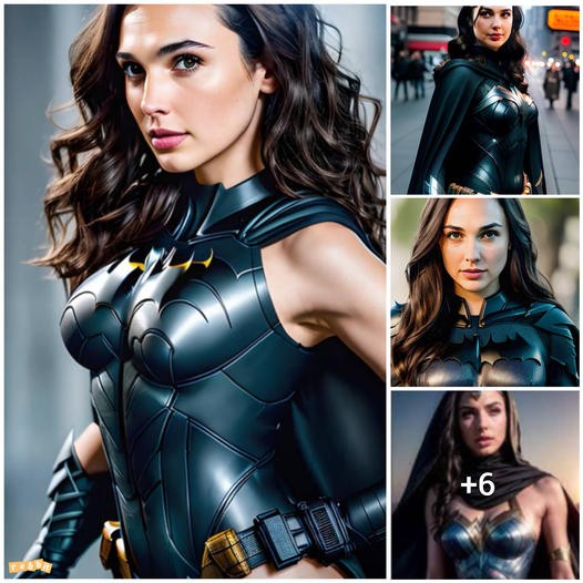 Gal Gadot exudes beauty while donning the iconic Batman suit. ‎