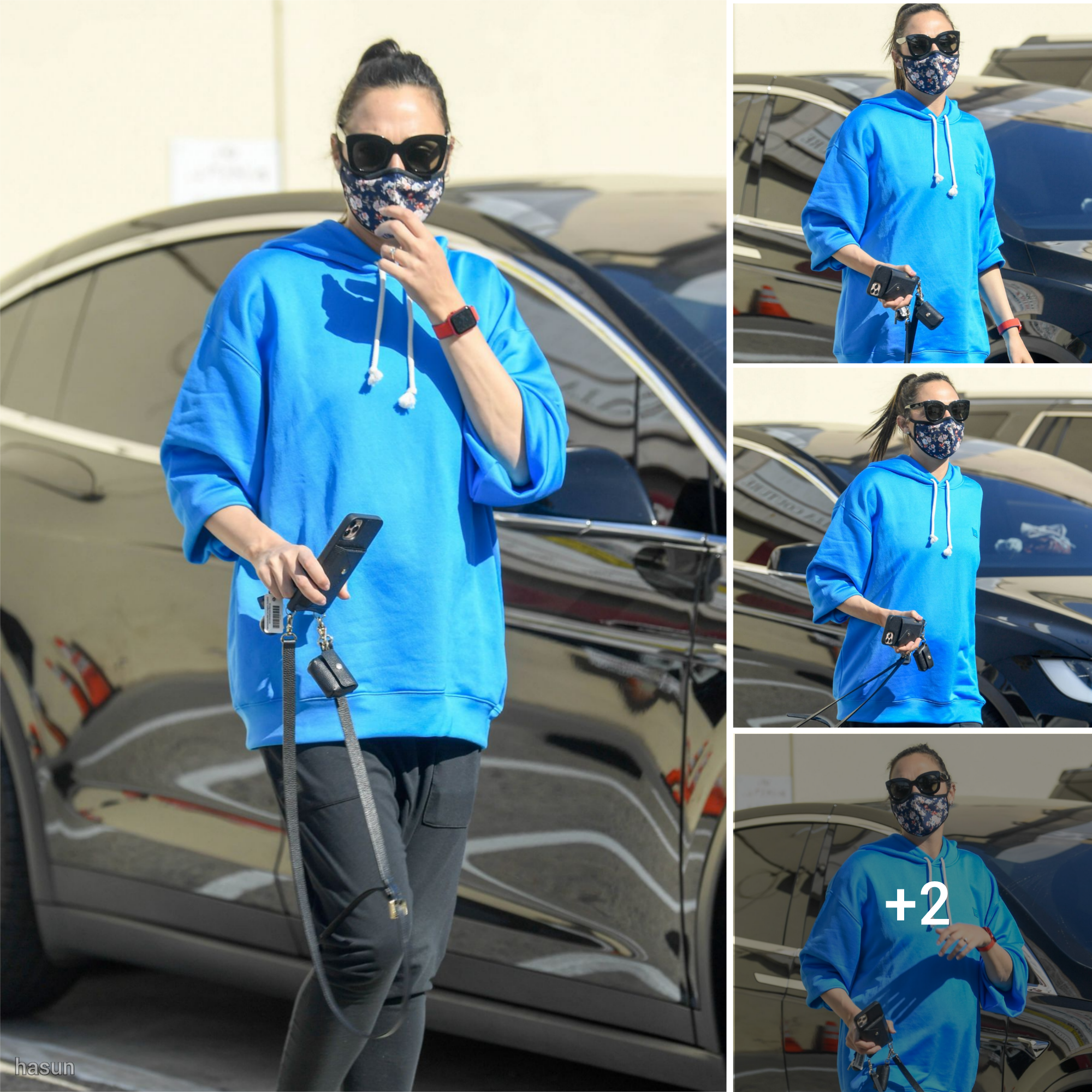 Gal Gadot Embraces Casual Comfort with Baby Bump in Baggy Blue Sweatshirt