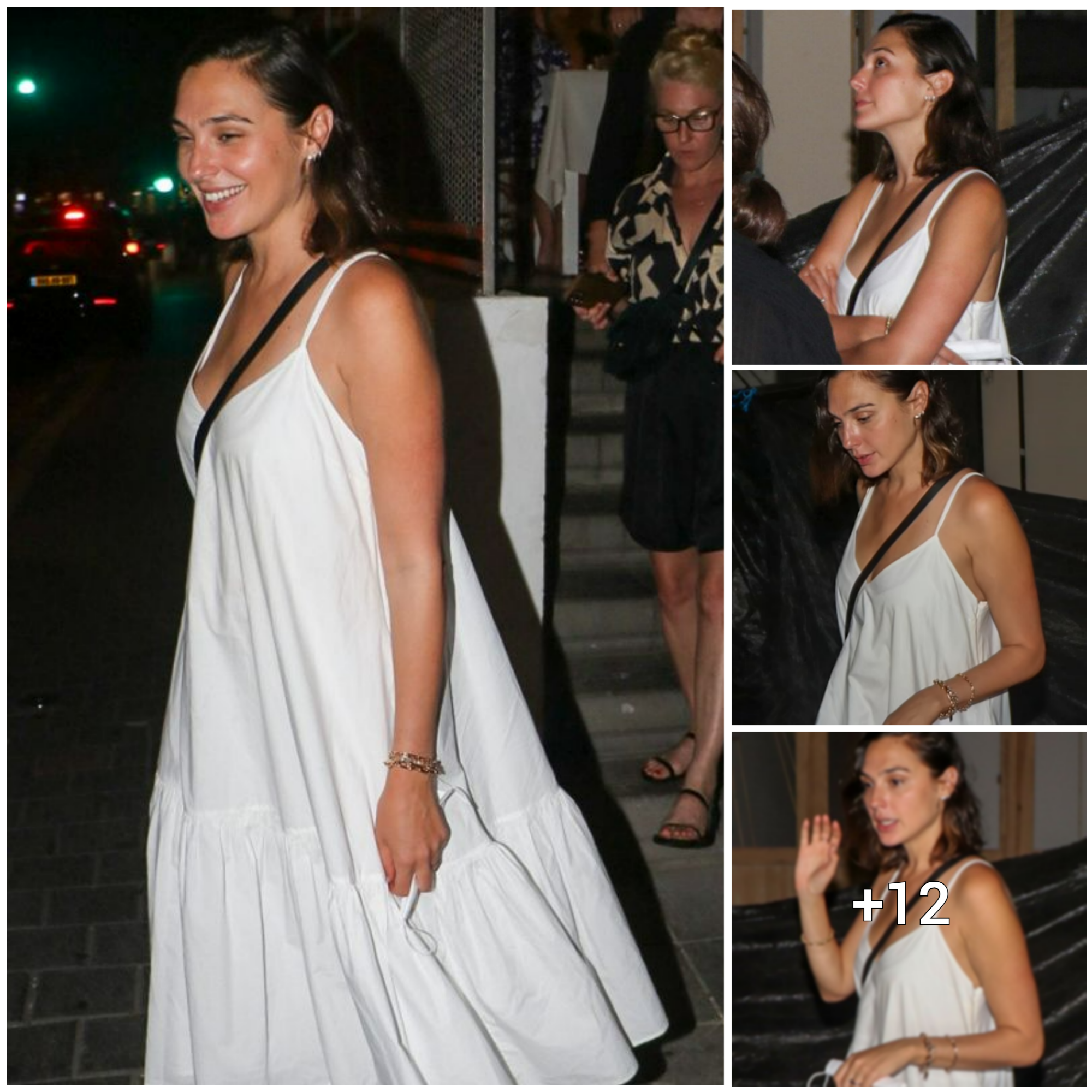 Radiant Gal Gadot stuns in a flowing maxi dress during night out with pals in Tel Aviv, marking two months since the arrival of her third child