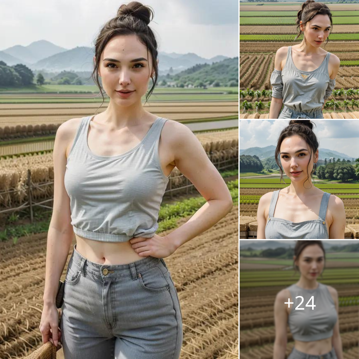 Gal Gadot’s Graceful Visit to the New Wheat Fields in Simple Attire. ‎