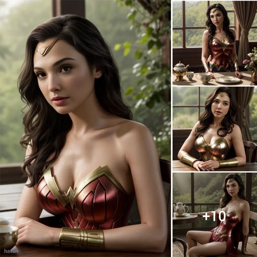 Graceful Wonder: The Majestic Charm of Tea Time with Wonder Woman