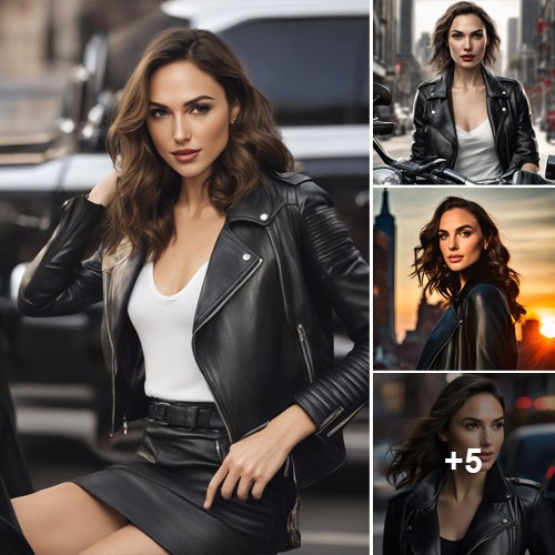 Riding in Style: Gal Gadot Rocks a Black Leather Outfit on a Motorcycle with Effortless Cool ‎