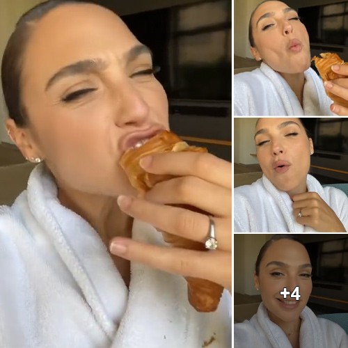 Gal Gadot Spreads Joy with a Charming Act: Indulging in a Croissant 🥐❤️