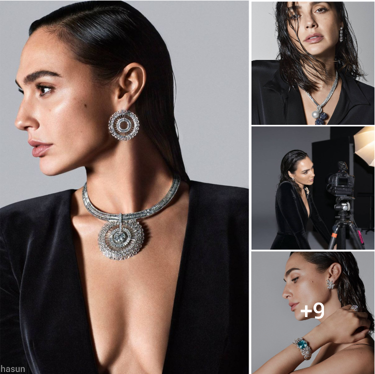 Elegant Gal Gadot with jewelry from Tiffany and Co.’s BOTANICA collection. Blue Book 2022