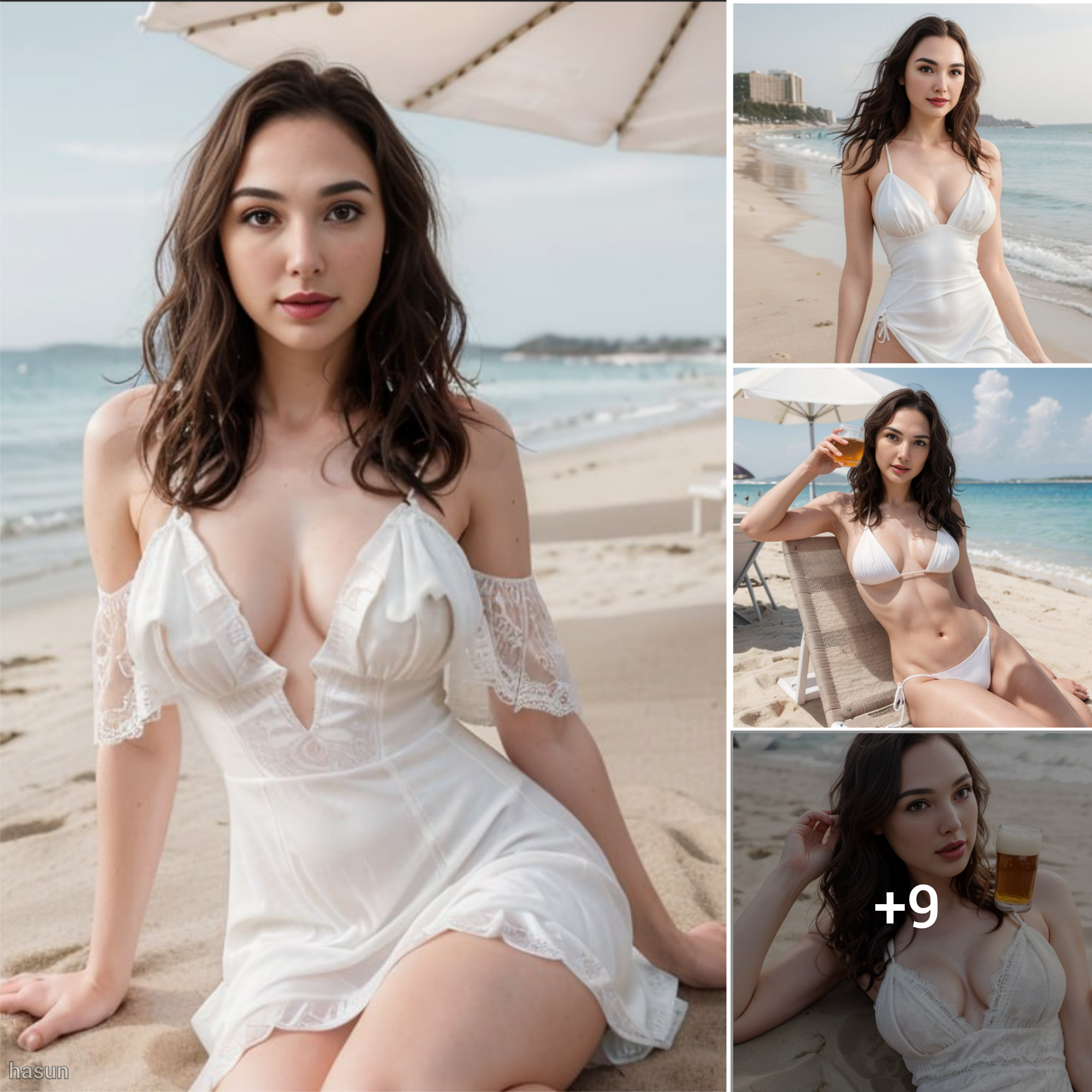 Gal Gadot’s Beachside Elegance: Luxurious Beauty in a Pure White Dress