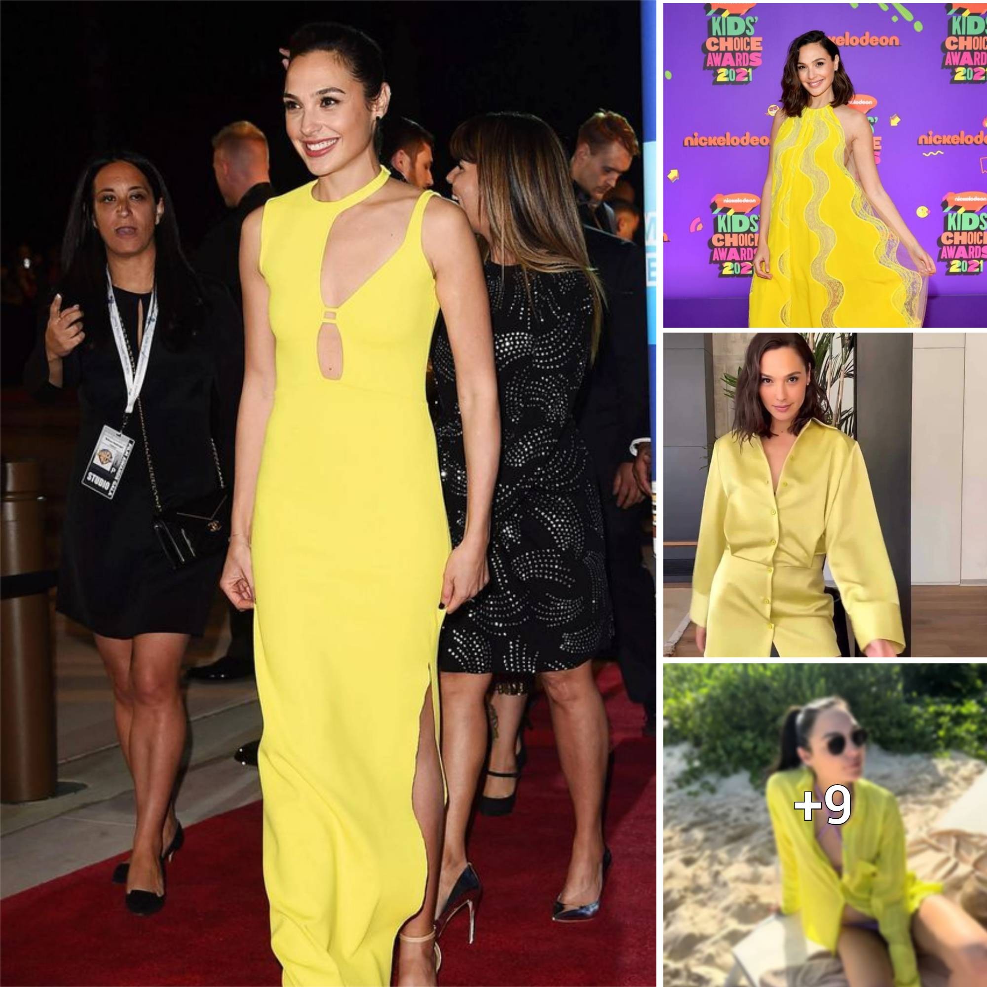 Gal Gadot Shines in Golden Attire: Embodying the Magnificence of Wonder Woman