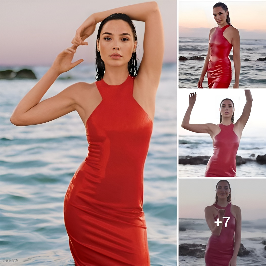 Oceanic Glam: Gal Gadot Dazzles in a Red-Hot Dress