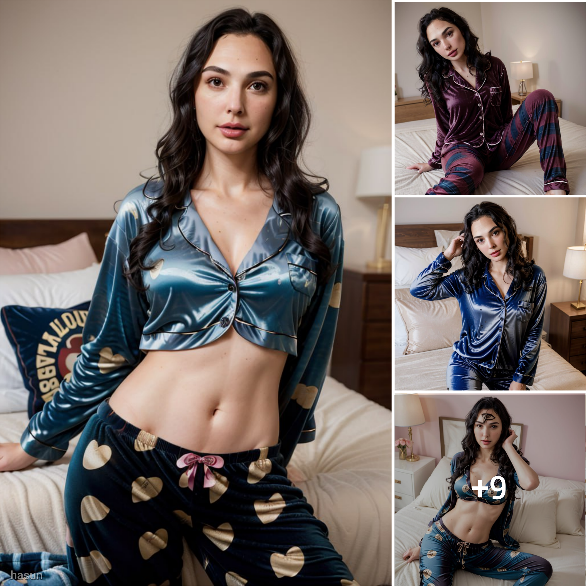 Discover Gal Gadot’s Cozy World of Pajamas: Cotton Pants and Alluring Nightgowns