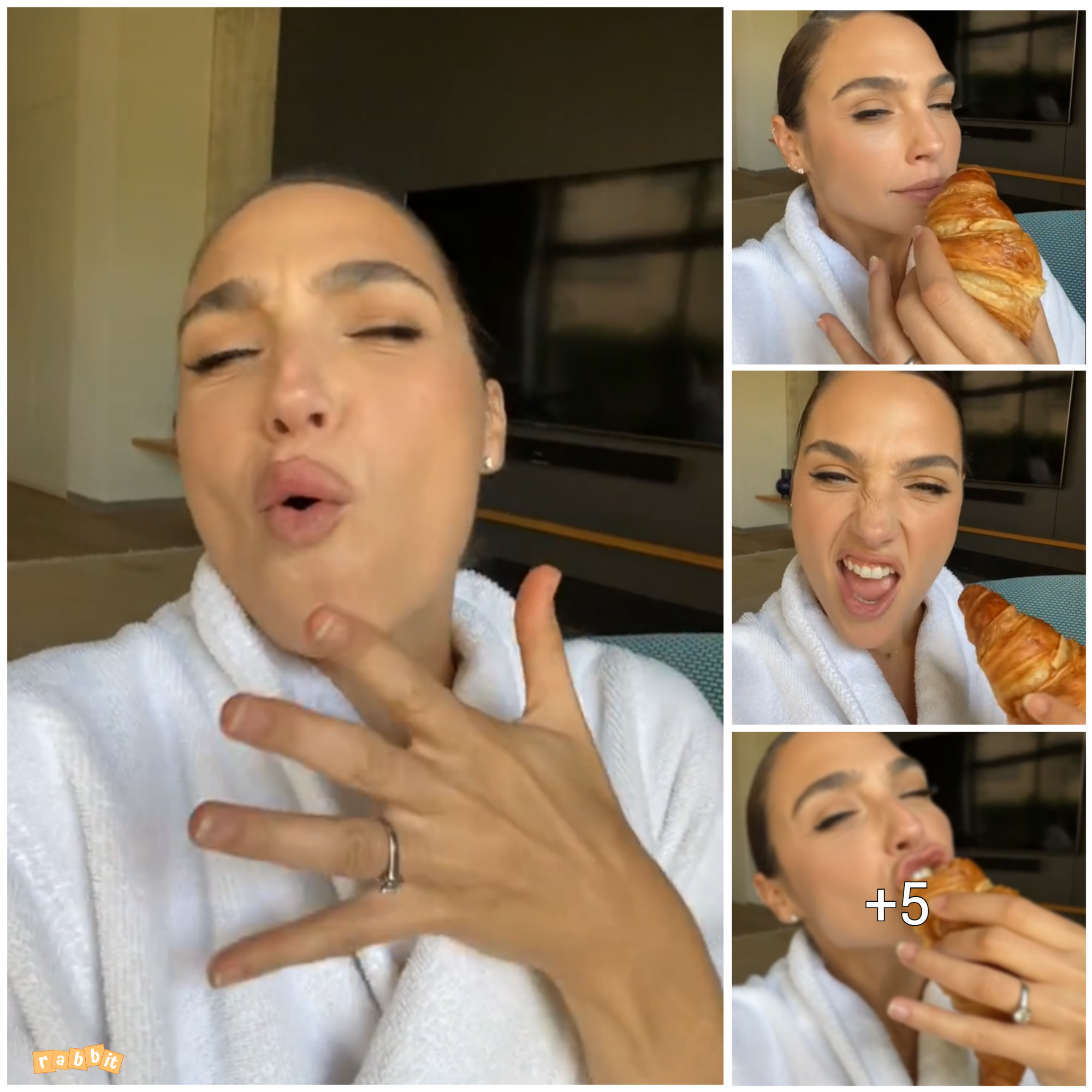 Gal Gadot’s Delectable Delight: Savoring a Reese’s Croissant with Uncontainable Joy