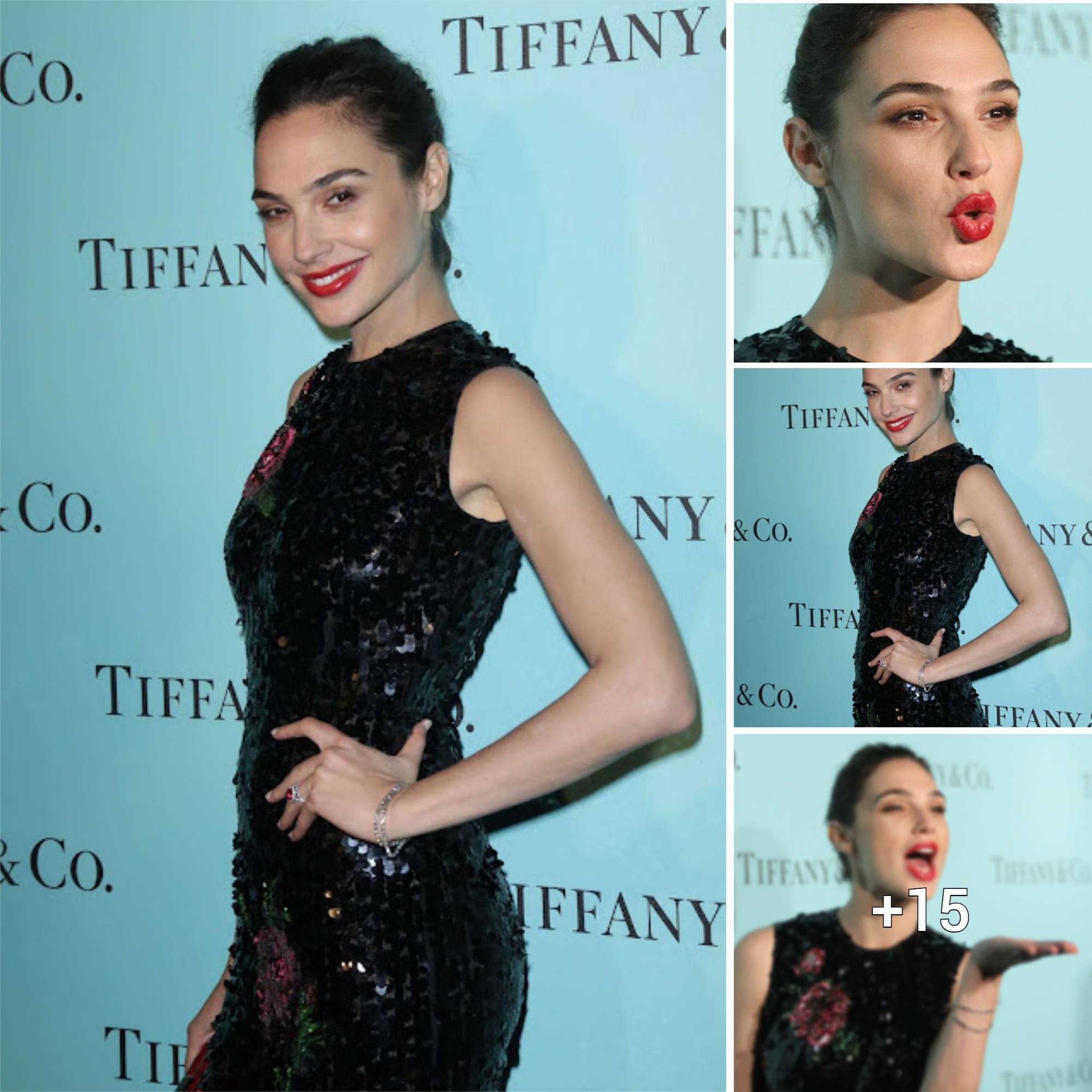 Gal Gadot steals the spotlight in a stunning black ensemble, confidently flaunting her style.