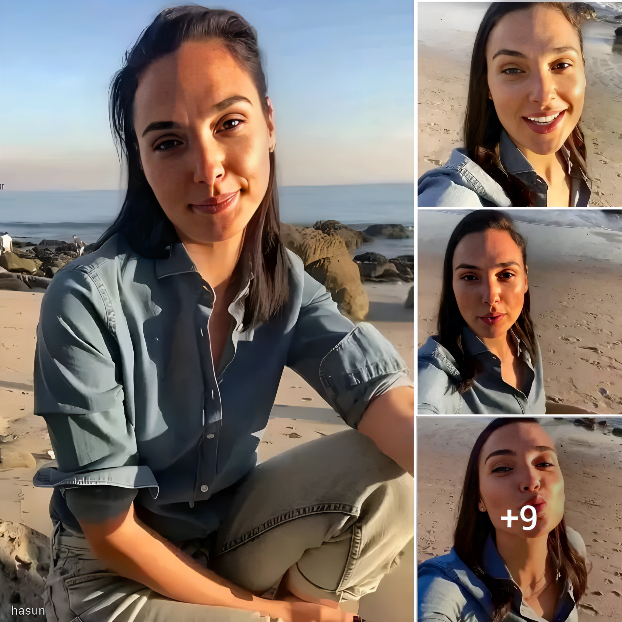 Gal Gadot Embraces Serenity: Sea-Side Moments in a Polite Shirt