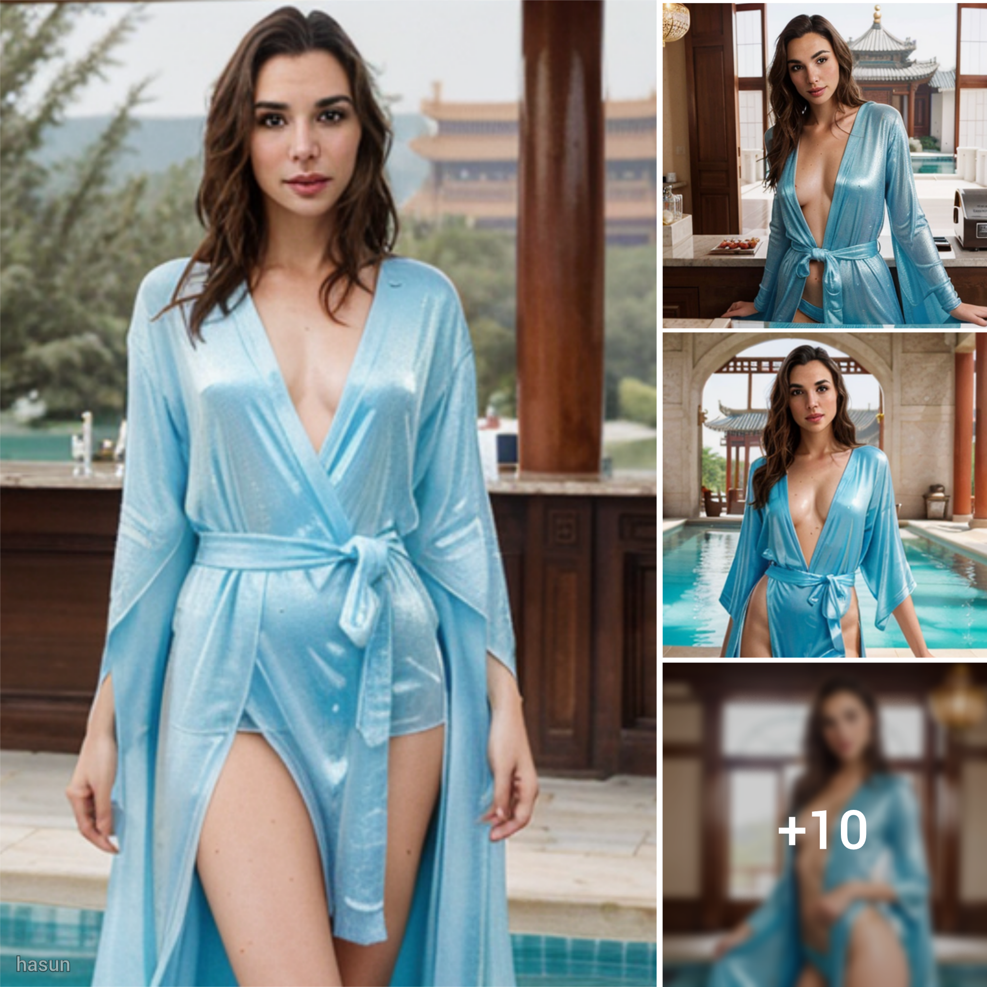 Discover the Enthralling Poolside Photoshoot of Gal Gadot amidst the Iconic Forbidden City in China