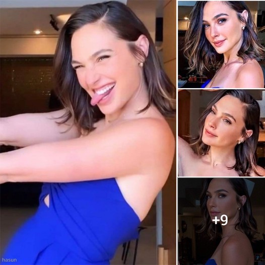 Gal Gadot looks lovely on the red carpet in a blue outfit ‎