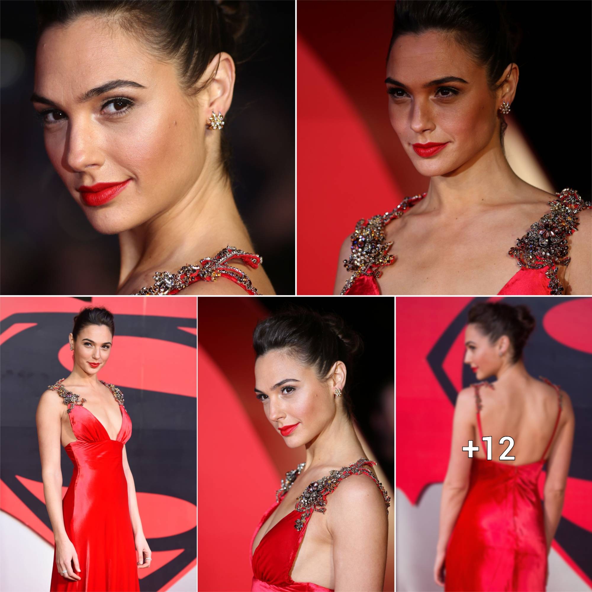 Gal Gadot Stuns in Red Dress at ‘Batman v Superman: Dawn of Justice’ London Premiere on March 22, 2016