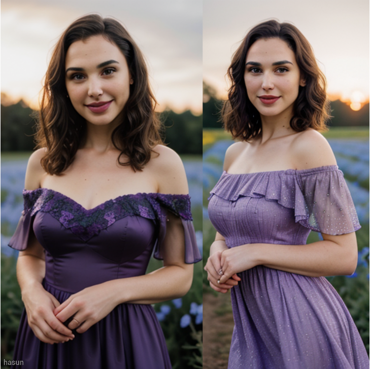 Surrounded by Nemophila Magic: Gal Gadot Shines with Radiant Joy in a Captivating Pose