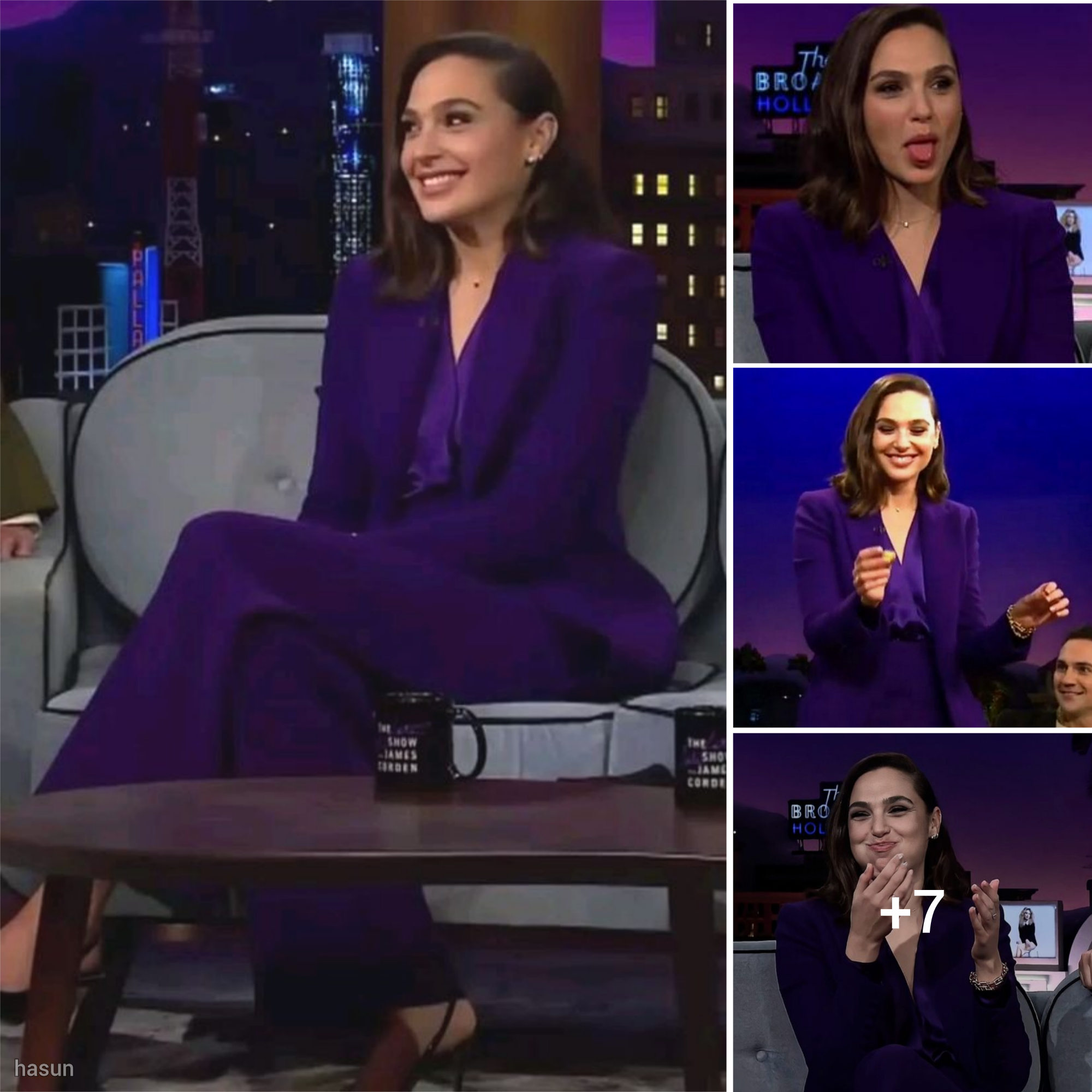 Gal Gadot Radiates Freshness in Stylish Purple Suit, Takes on a Cool Challenge