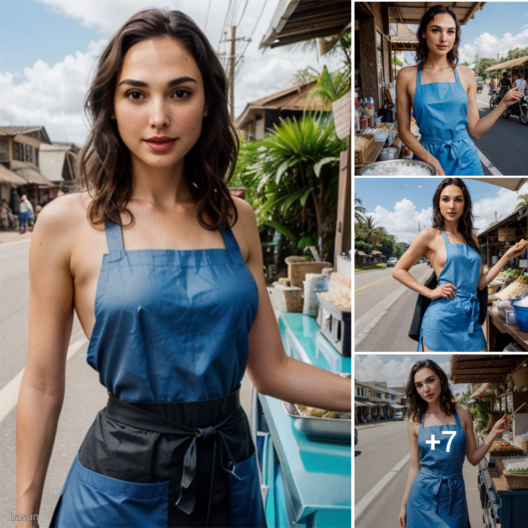 Gal Gadot: From Hollywood Glamour to Roadside Charisma, Selling Sticky Rice in a Black Apron