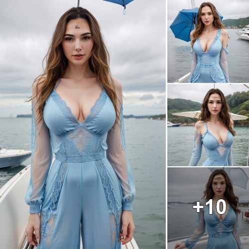 Cruising Calmness: Gal Gadot Shines in Ocean Blue Outfit on Luxury Sailboat