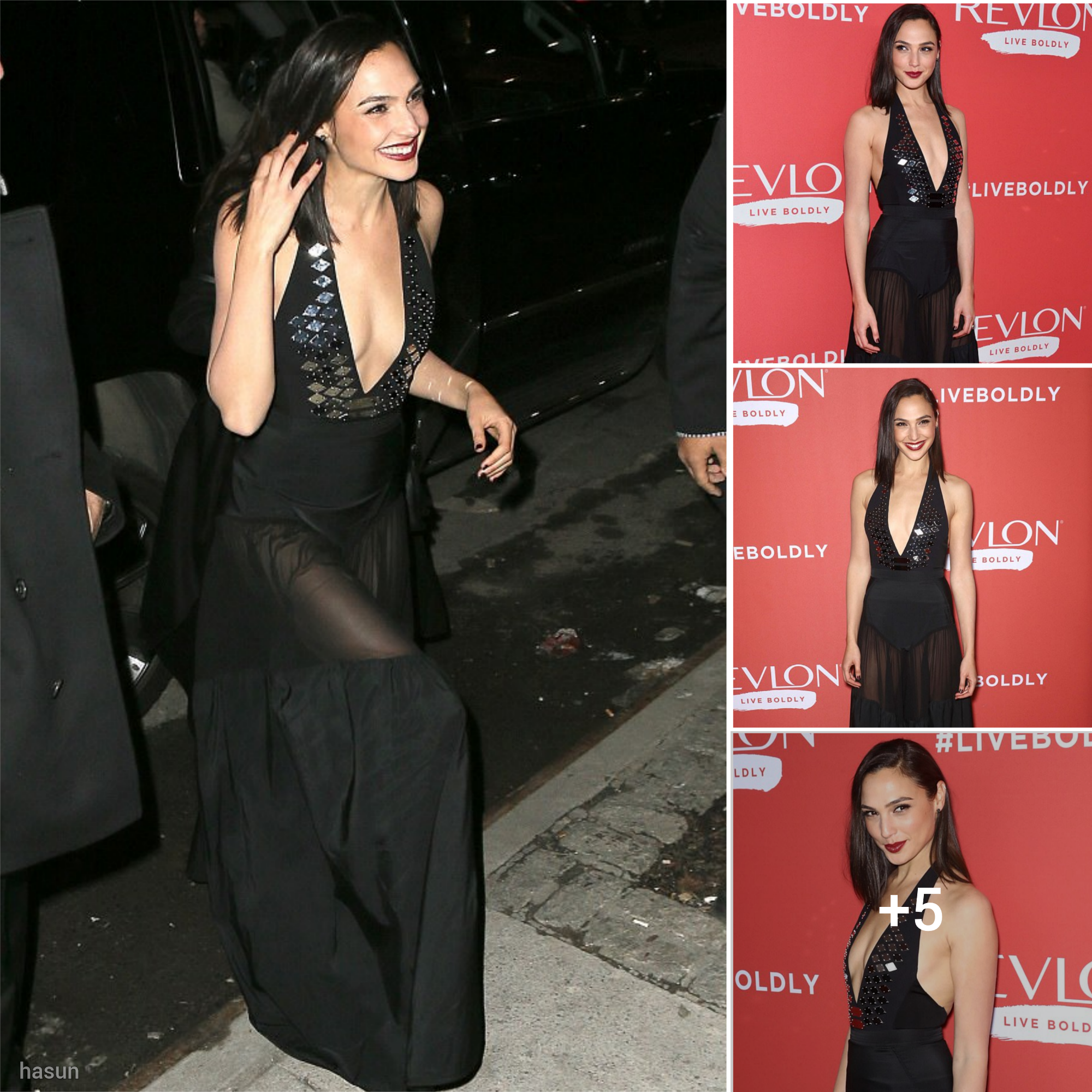 Gal Gadot Stuns in Daring Black Dress with Sheer Skirt at Live Boldly Campaign Launch in New York