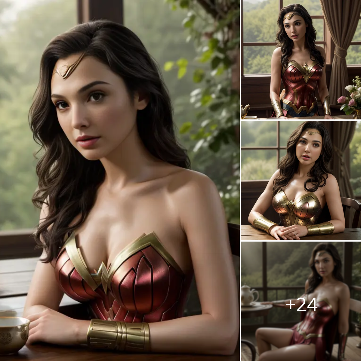 Wonder Woman’s Grace: A Majestic Presence at the Tea Table ‎