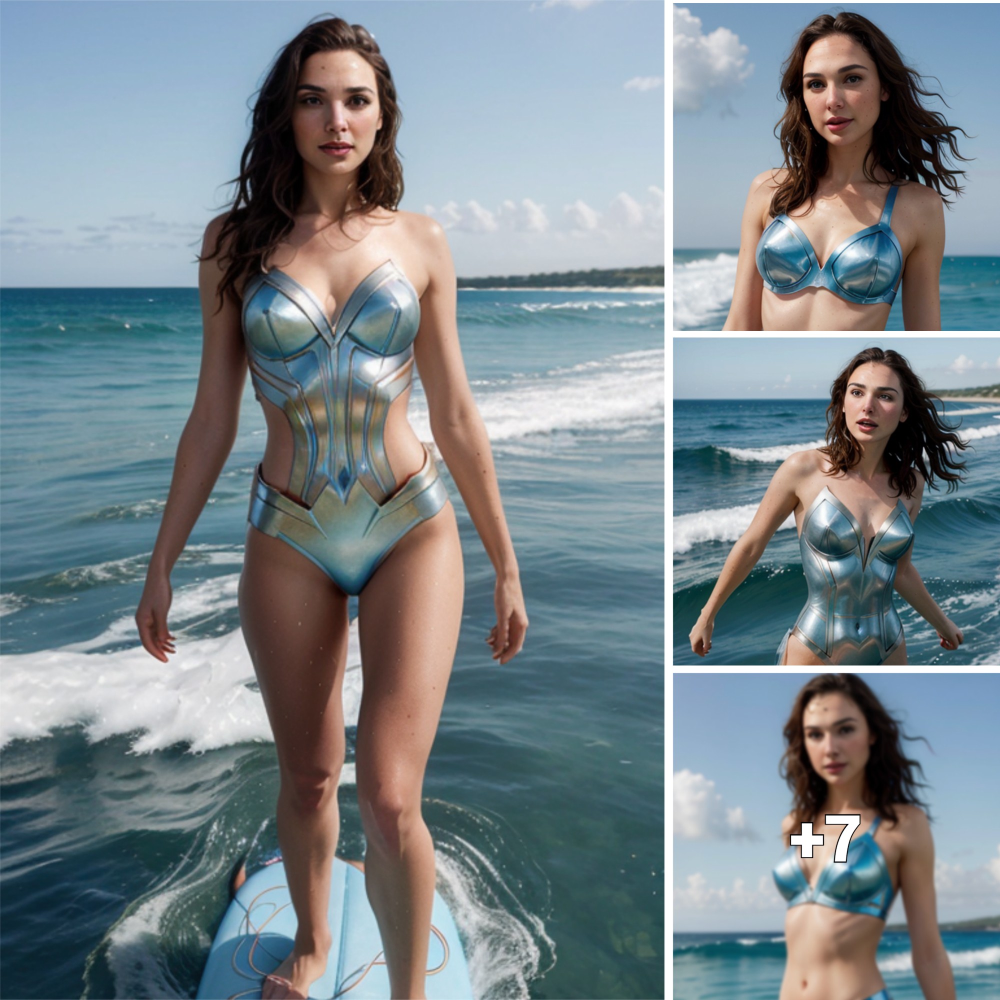 Gal Gadot Heats Up Winter Surfer Chic Photos Showcase Beach Bliss Amidst the Cold Season ‎