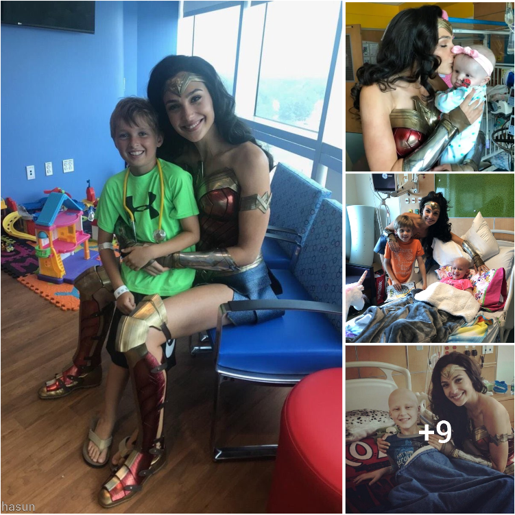 GAL Gadot proved herself a real-life superhero after visiting sick children in hospital dressed as Wonder Woman